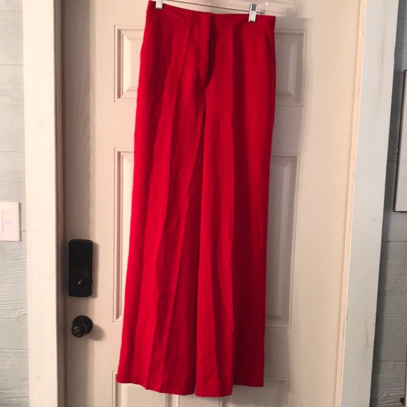 Worthington Cabaret Red Wide Leg Pants 